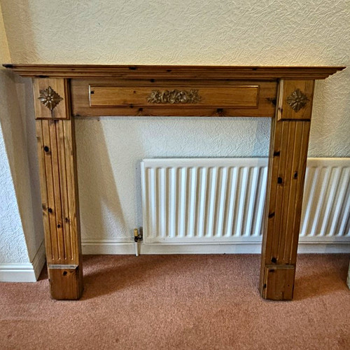 Wooden fireplace mantelpiece - wooden,