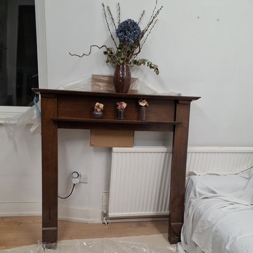 Solid oak wooden - solid, fireplace