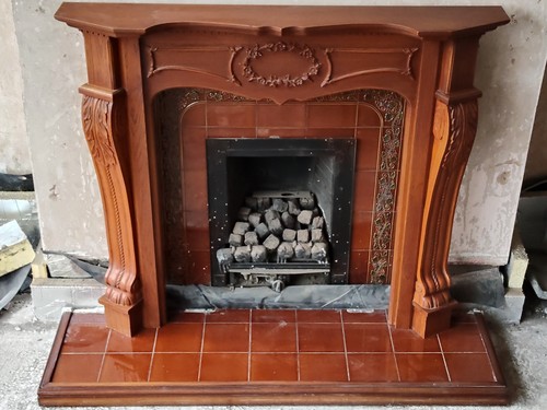 Traditional wooden fireplace - wooden,