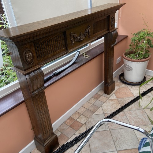 Wooden fireplace surround - fireplace,