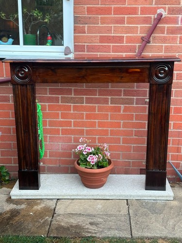Vintage wooden fire surround - vintage,