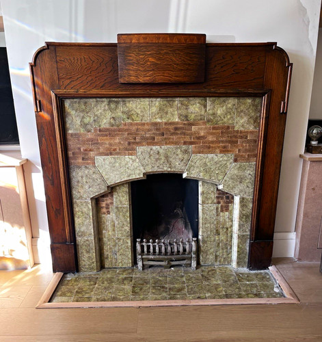 1930s wooden fireplace - wooden,