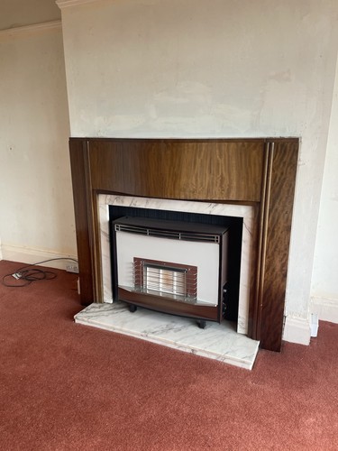 Wooden fireplace - wooden,